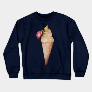 Ladybug on Ice Cream Crewneck Sweatshirt